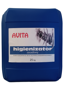 Higienizator  Avita 25 kg - zasadowy środek do mycia i dezynfekcji instalacji udojowych