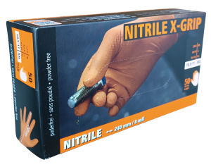 Rękawiczki nitrylowe X-GRIP 240mm, 50szt,  rozm XL