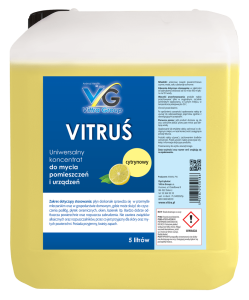 VITRUŚ  o zapachu cytryny 5L do mycia pomieszczeń i urządzeń 